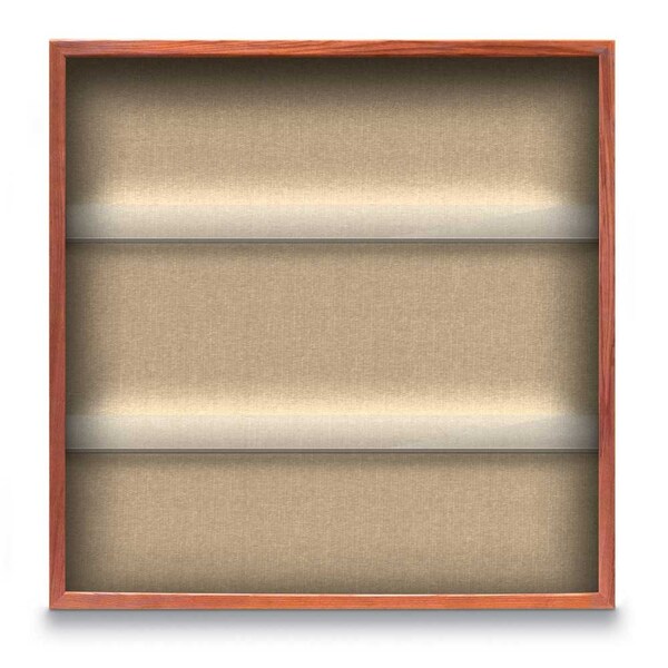 Outdoor Enclosed Combo Board, 48"x36", Satin Frame/Green & Rubber